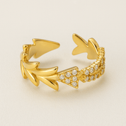 VV000000005 - S - A - 18KG - Lunaris Thorn Ring - Velora Vie