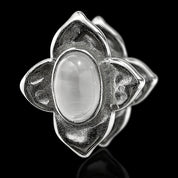 VV000000013 - S - AS - R - Moonpetal Relic Hoop Earrings - Velora Vie