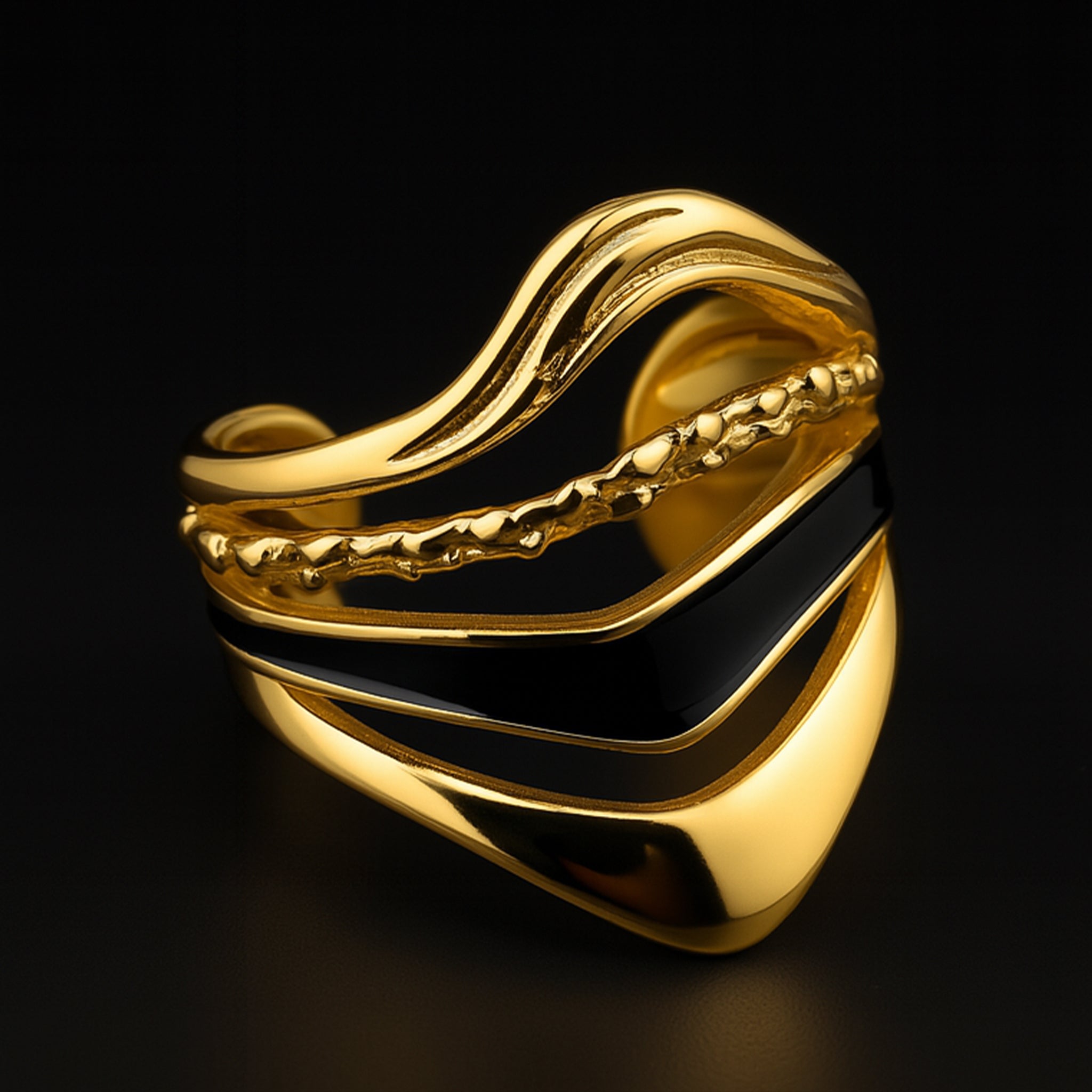 VV000000002 - S - A - R - Crown of Tides Ring - Velora Vie