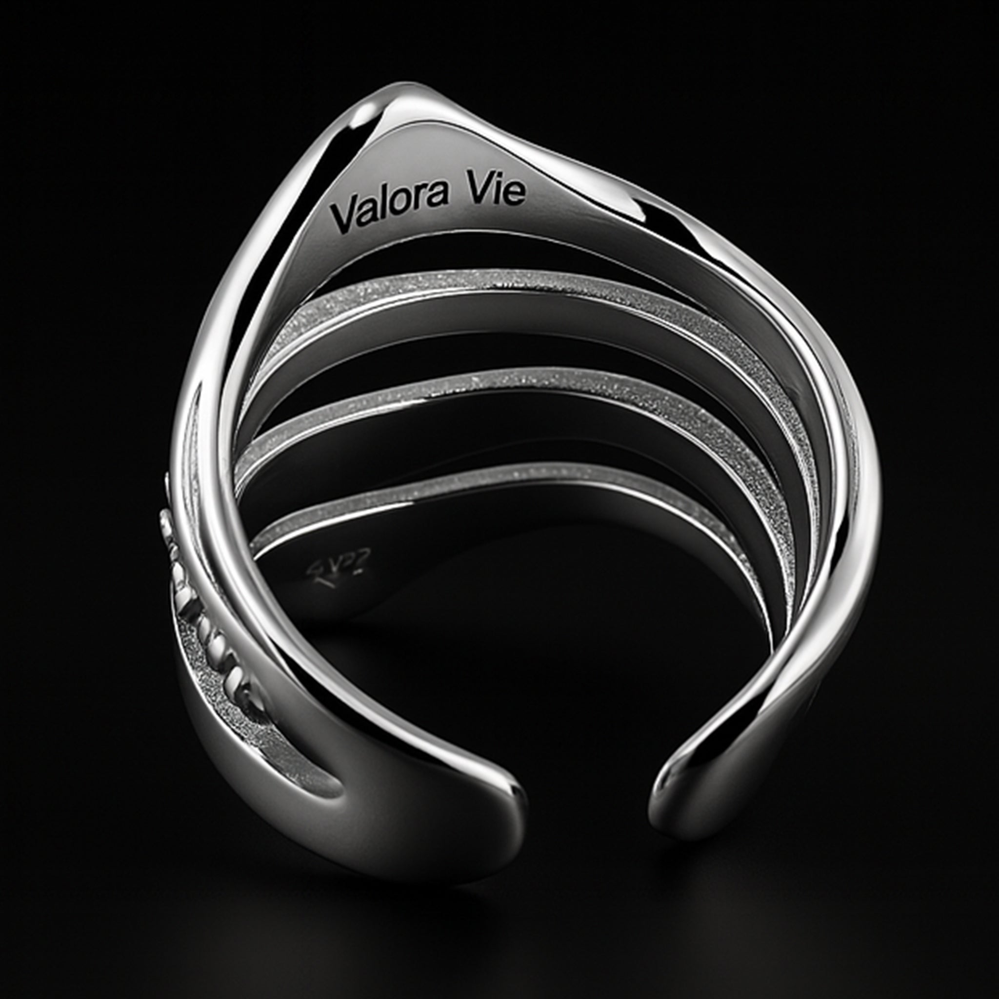 VV000000002 - S - A - R - Crown of Tides Ring - Velora Vie