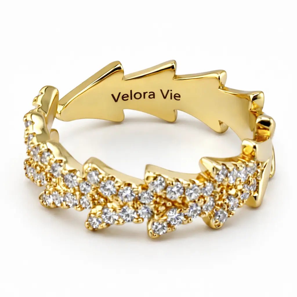 VV000000005-S-A-18KG - Lunaris Thorn Ring - Velora Vie