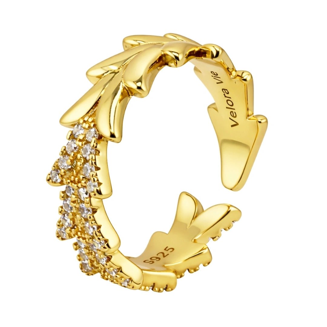 VV000000005-S-A-18KG - Lunaris Thorn Ring - Velora Vie