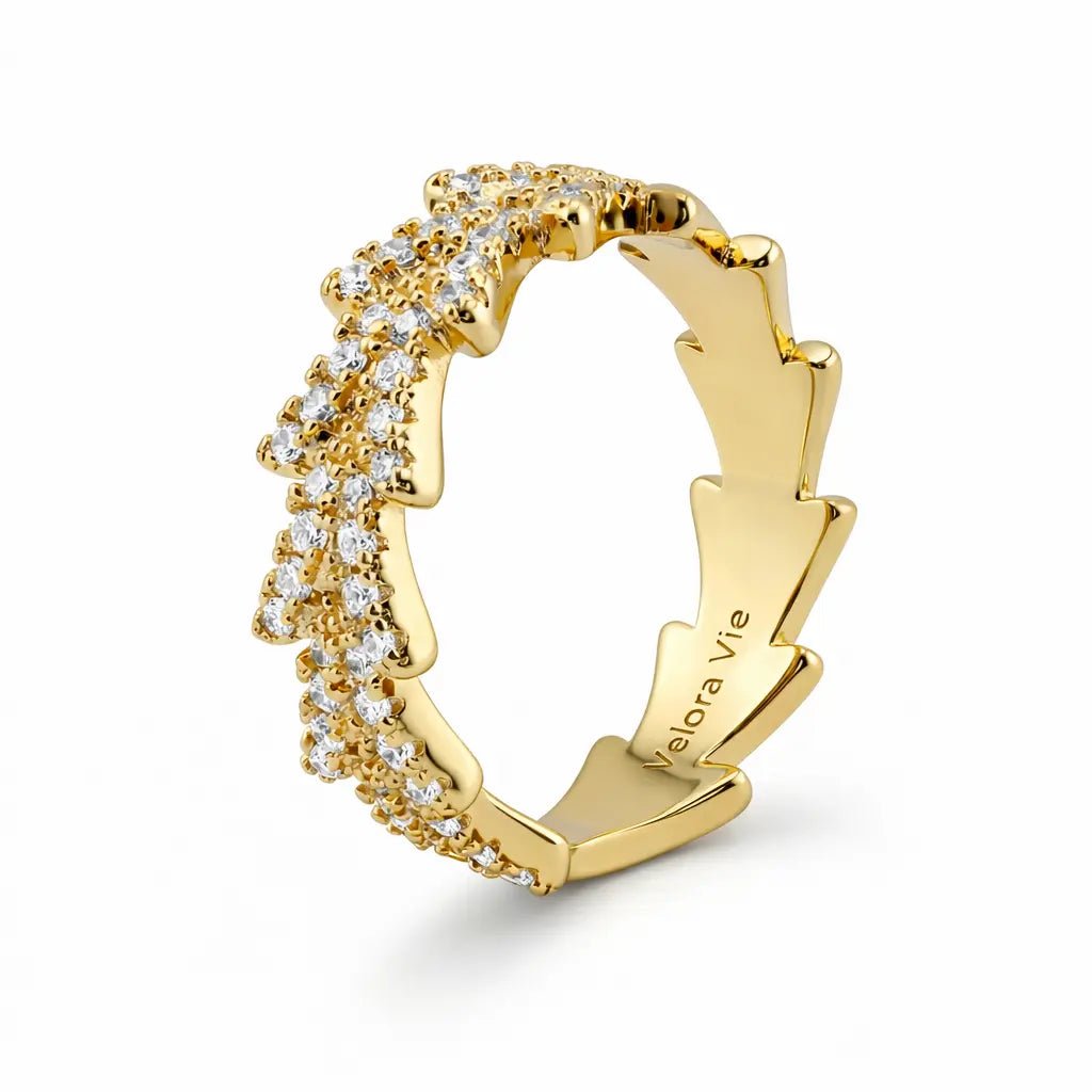 VV000000005-S-A-18KG - Lunaris Thorn Ring - Velora Vie