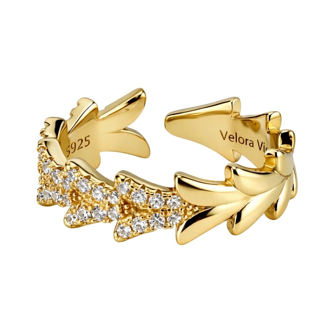 VV000000005-S-A-18KG - Lunaris Thorn Ring - Velora Vie