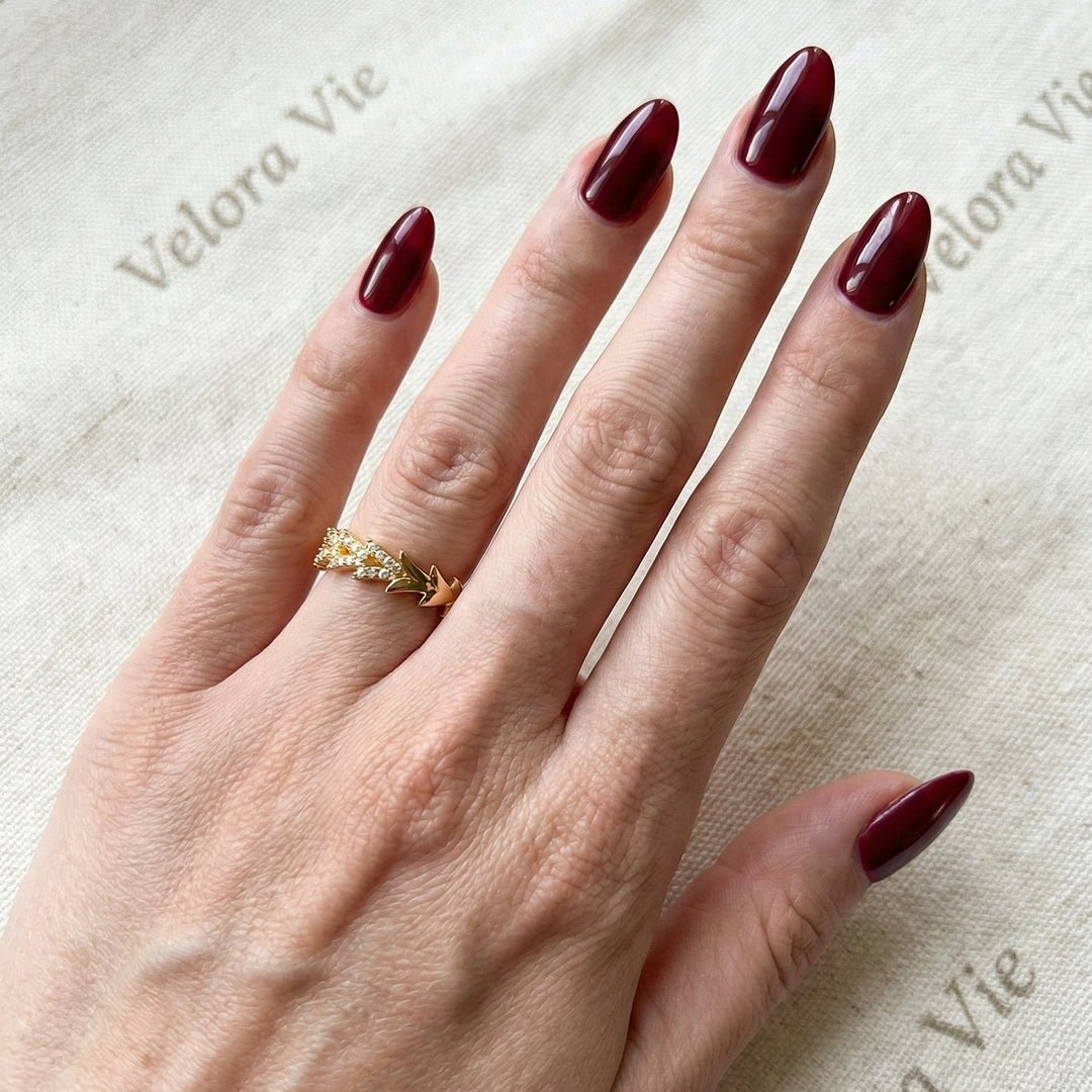 VV000000005-S-A-18KG - Lunaris Thorn Ring - Velora Vie