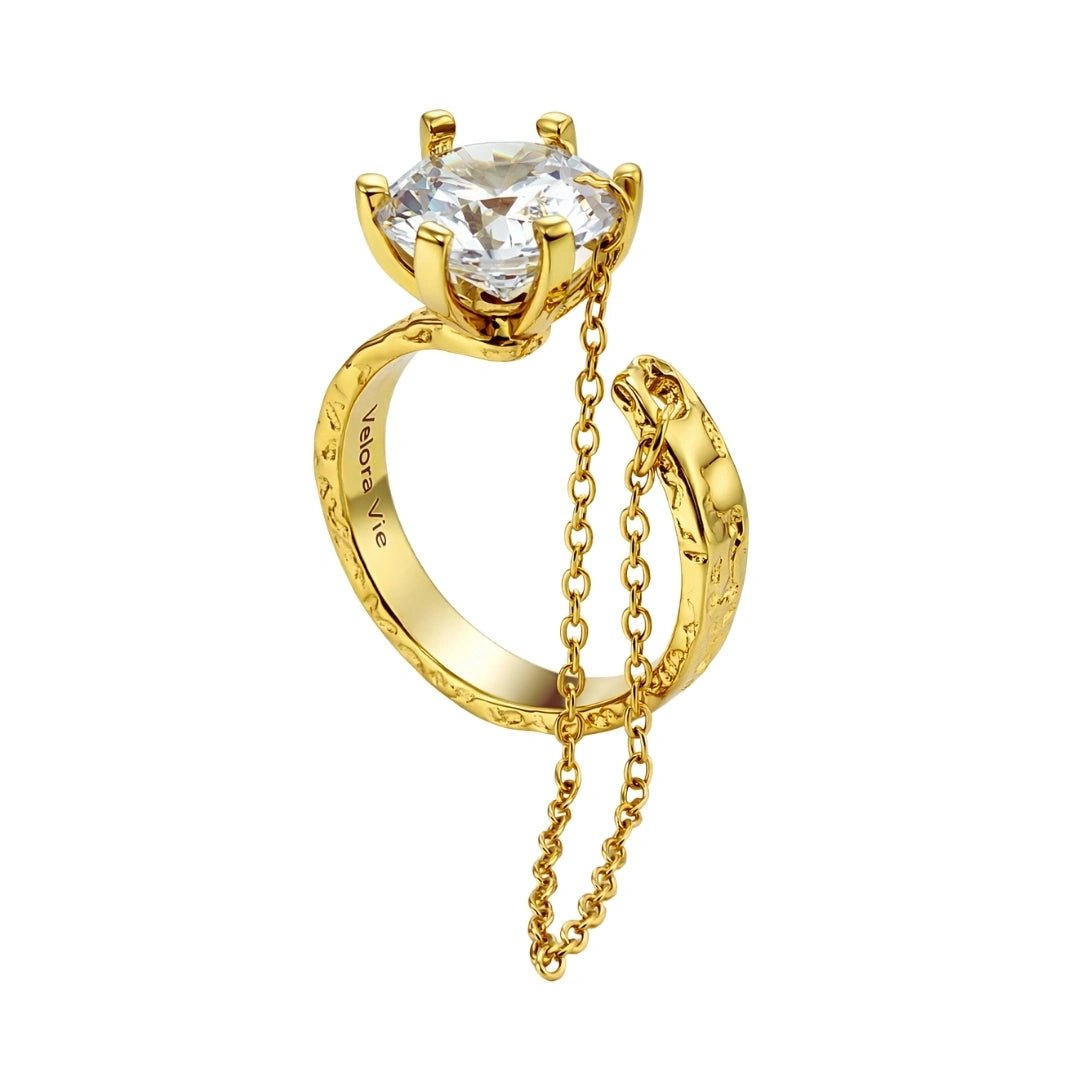 VV000000006-S-A-18KG - The Bound Flame Ring - Velora Vie