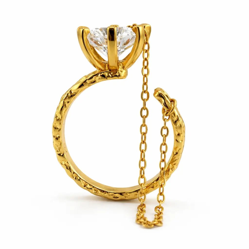 VV000000006-S-A-18KG - The Bound Flame Ring - Velora Vie