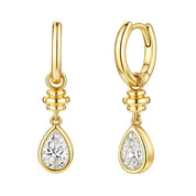 VV000000011-S-18KG - Soleil Drop Hoop Earrings - Velora Vie