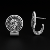 VV000000012 - S - R - Sovereign Seal Stud Earrings - Velora Vie