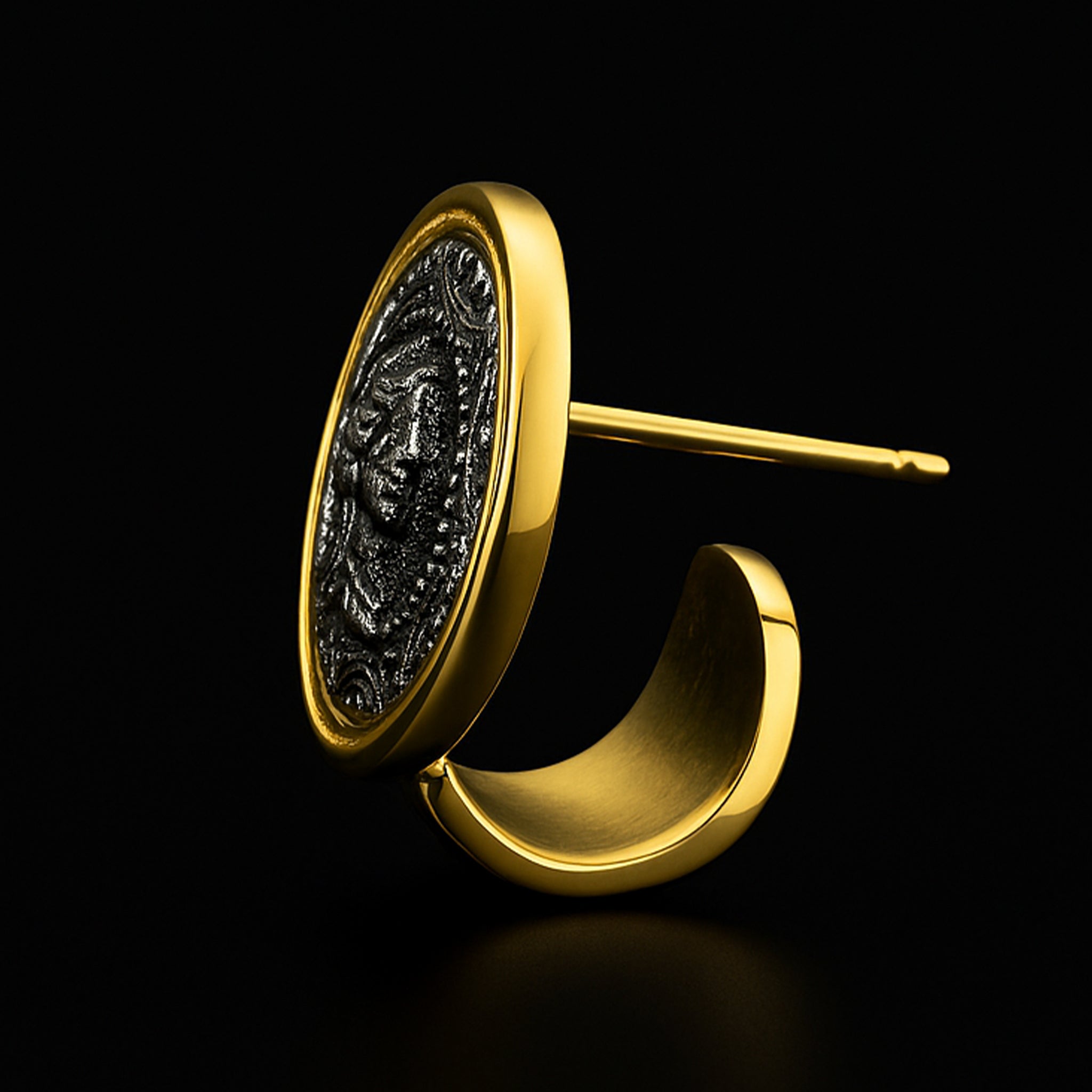 VV000000012 - S - R - Sovereign Seal Stud Earrings - Velora Vie