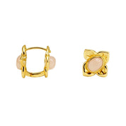 VV000000013-S-AS-18KG - Moonpetal Relic Hoop Earrings - Velora Vie