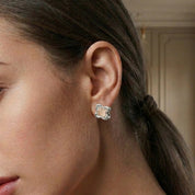 VV000000013-S-AS-18KG - Moonpetal Relic Hoop Earrings - Velora Vie