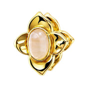 VV000000013-S-AS-18KG - Moonpetal Relic Hoop Earrings - Velora Vie