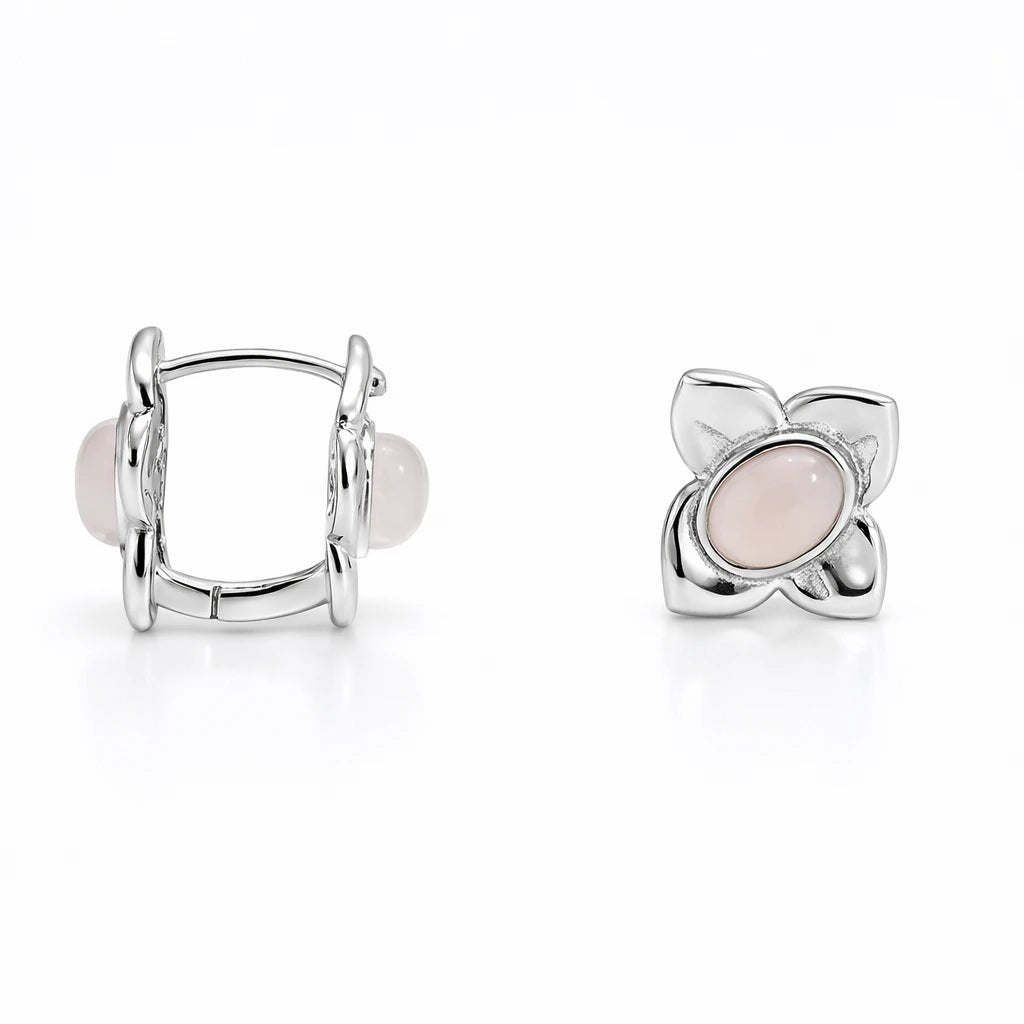 VV000000013-S-AS-R - Moonpetal Relic Hoop Earrings - Velora Vie