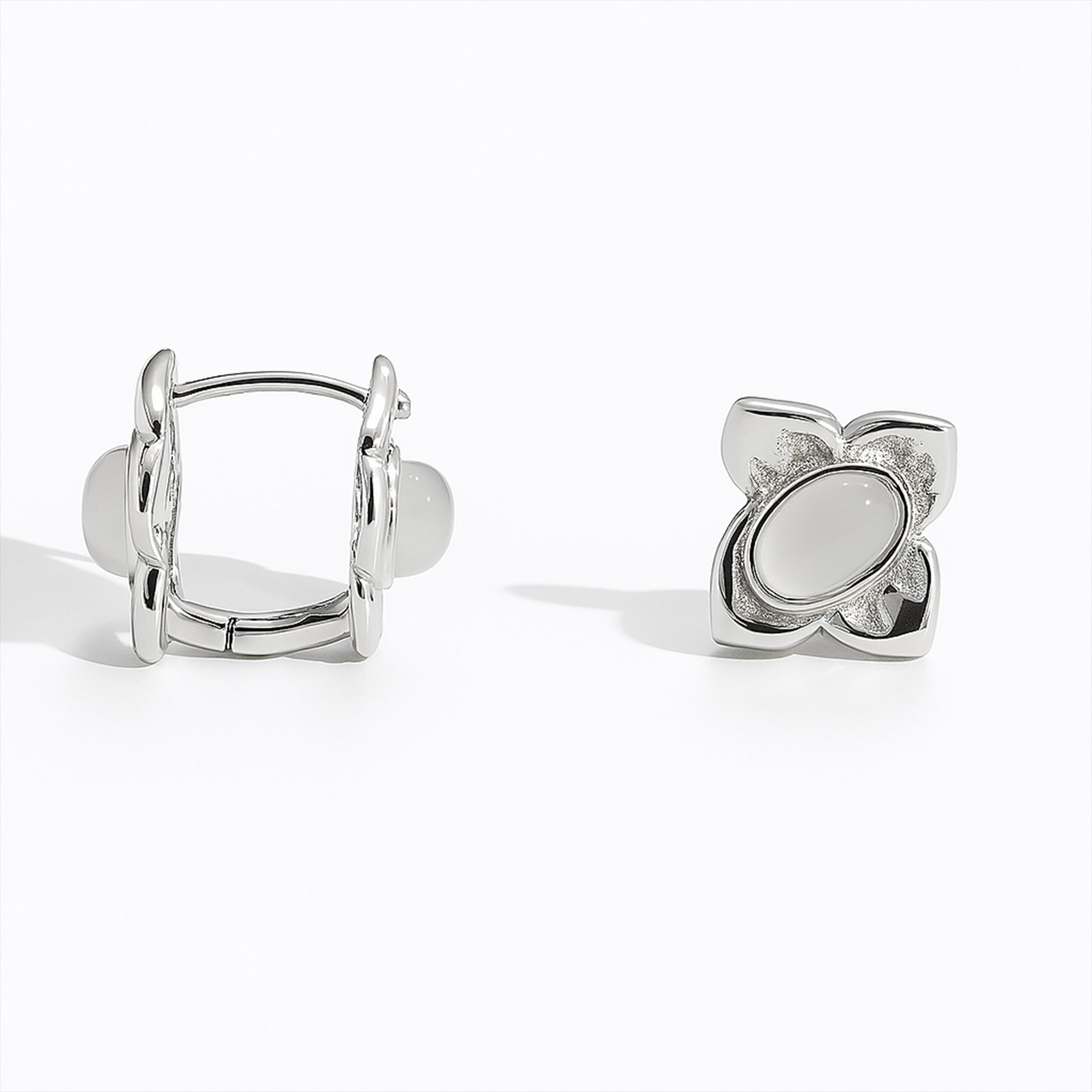 VV000000013 - S - AS - R - Moonpetal Relic Hoop Earrings - Velora Vie