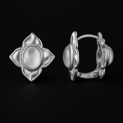 VV000000013 - S - AS - R - Moonpetal Relic Hoop Earrings - Velora Vie