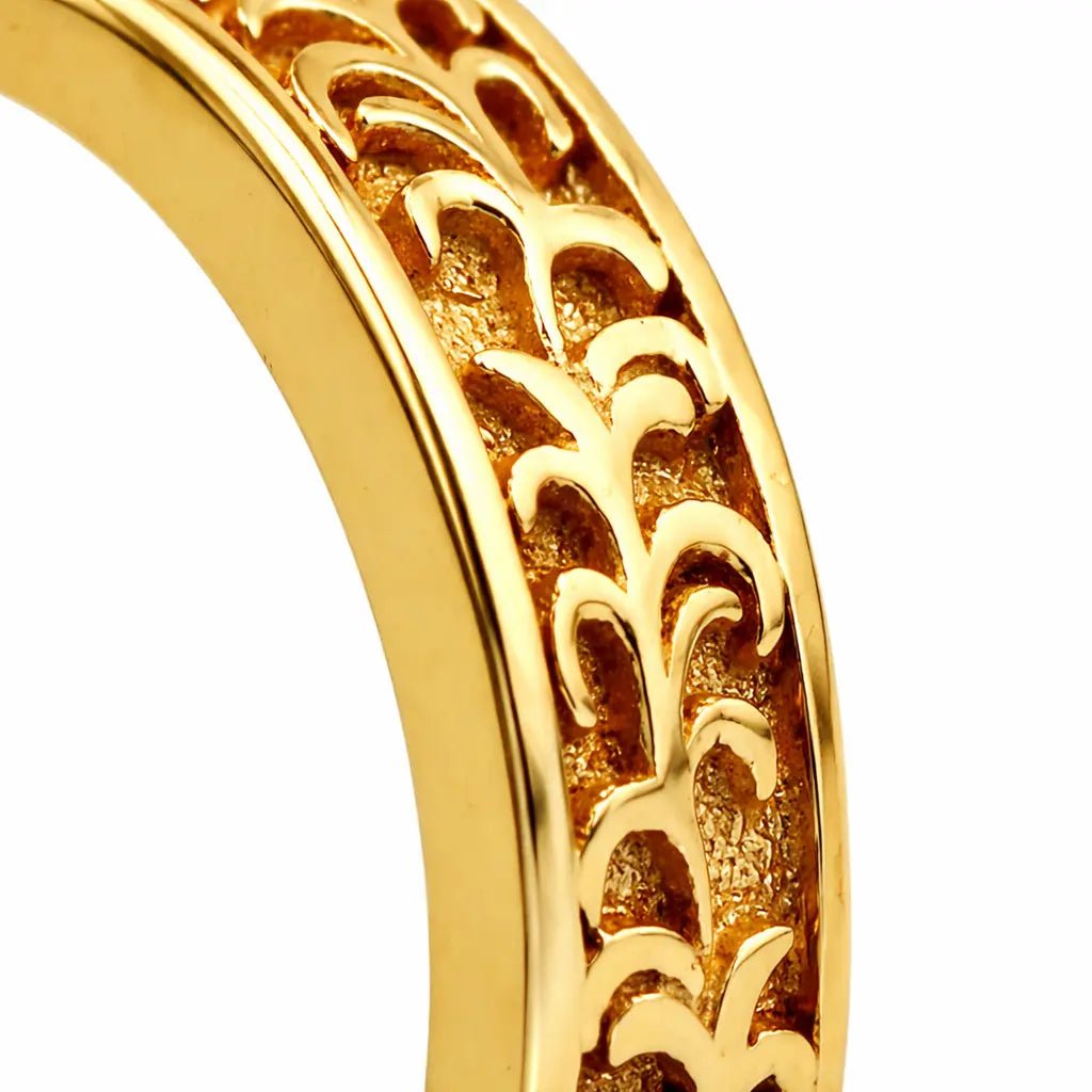 VV000000015-S-18K - The Sovereign Script Hoop Earrings - Velora Vie