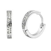 VV000000015-S-18K - The Sovereign Script Hoop Earrings - Velora Vie