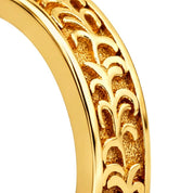 VV000000015-S-18K - The Sovereign Script Hoop Earrings - Velora Vie