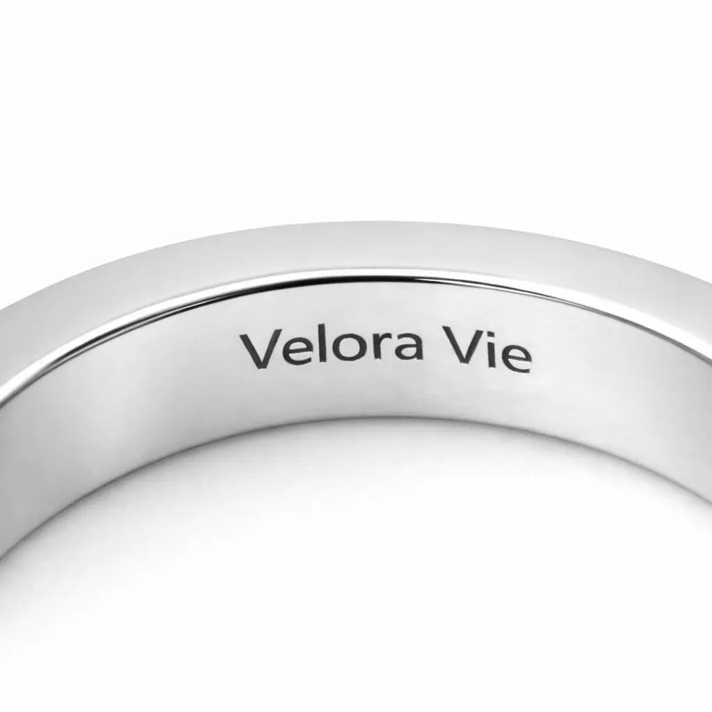 VV000000015-S-R - The Sovereign Script Hoop Earrings - Velora Vie