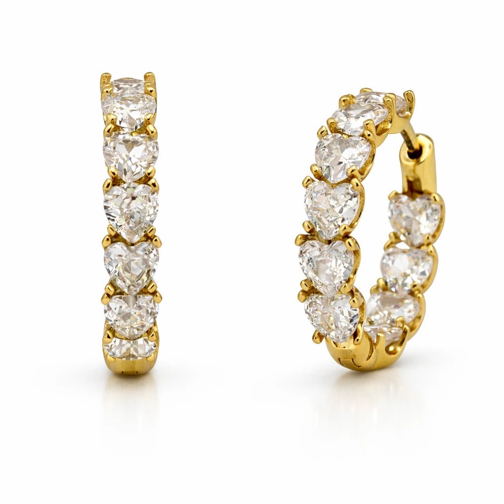 VV000000016-S-18KG - Circle of Desire Hoop Earrings - Velora Vie