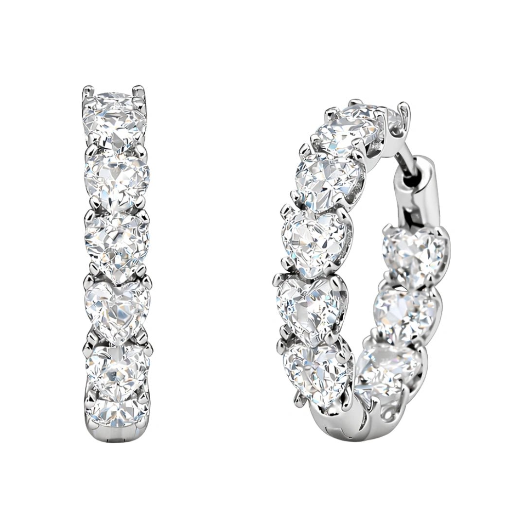 VV000000016-S-18KG - Circle of Desire Hoop Earrings - Velora Vie