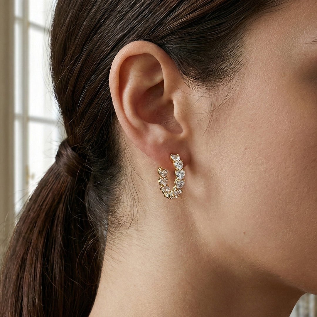 VV000000016-S-18KG - Circle of Desire Hoop Earrings - Velora Vie