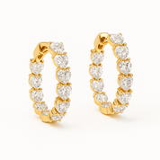 VV000000016 - S - 18KG - Circle of Desire Hoop Earrings - Velora Vie
