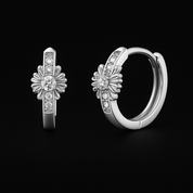 VV000000018 - S - R - Celestine Cross Hoops Earrings - Velora Vie
