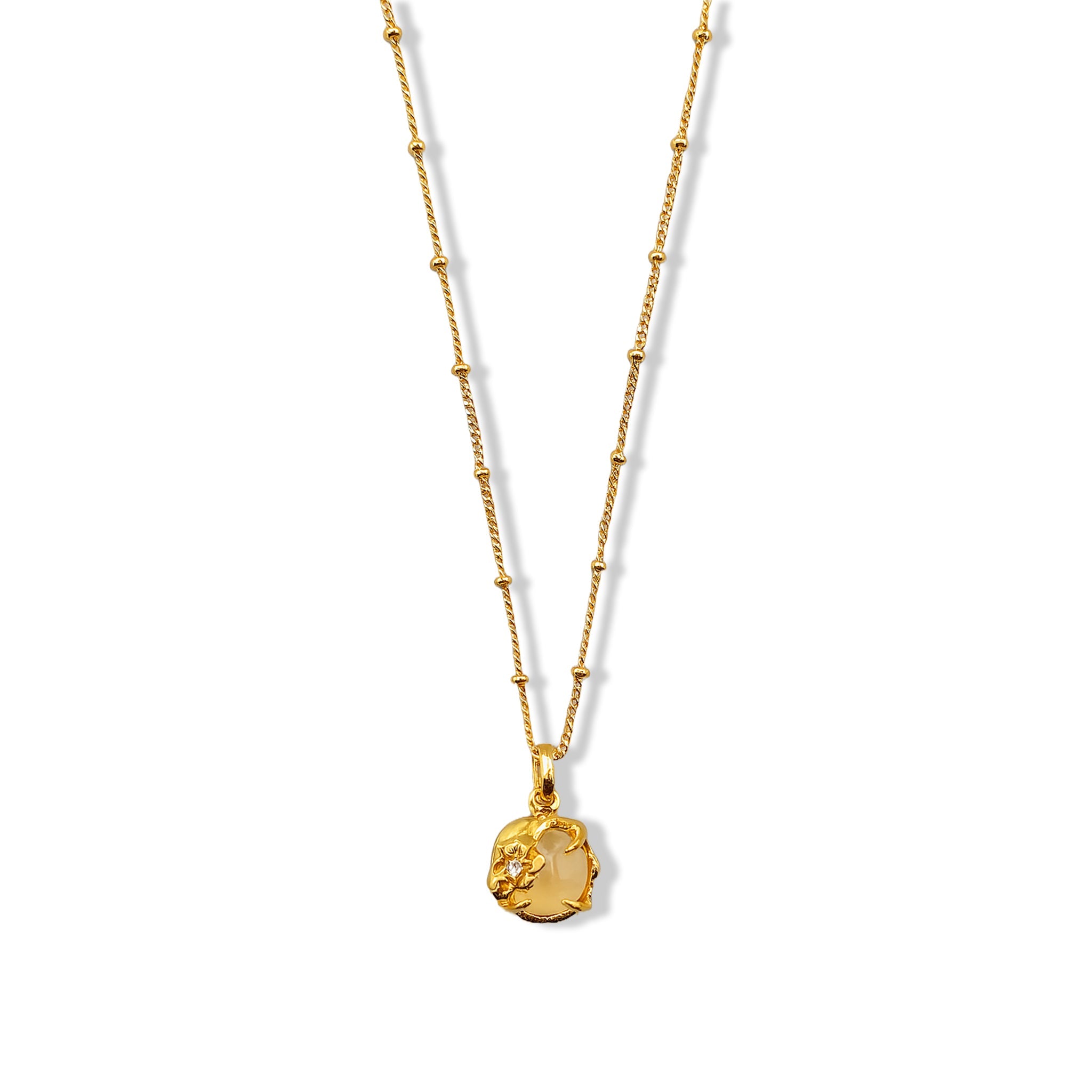 VV000000023 - S - AS - 18KG - Moonseed Necklace - Velora Vie
