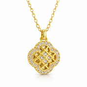 VV000000026-S-18KG - Crownclover Necklace - Velora Vie