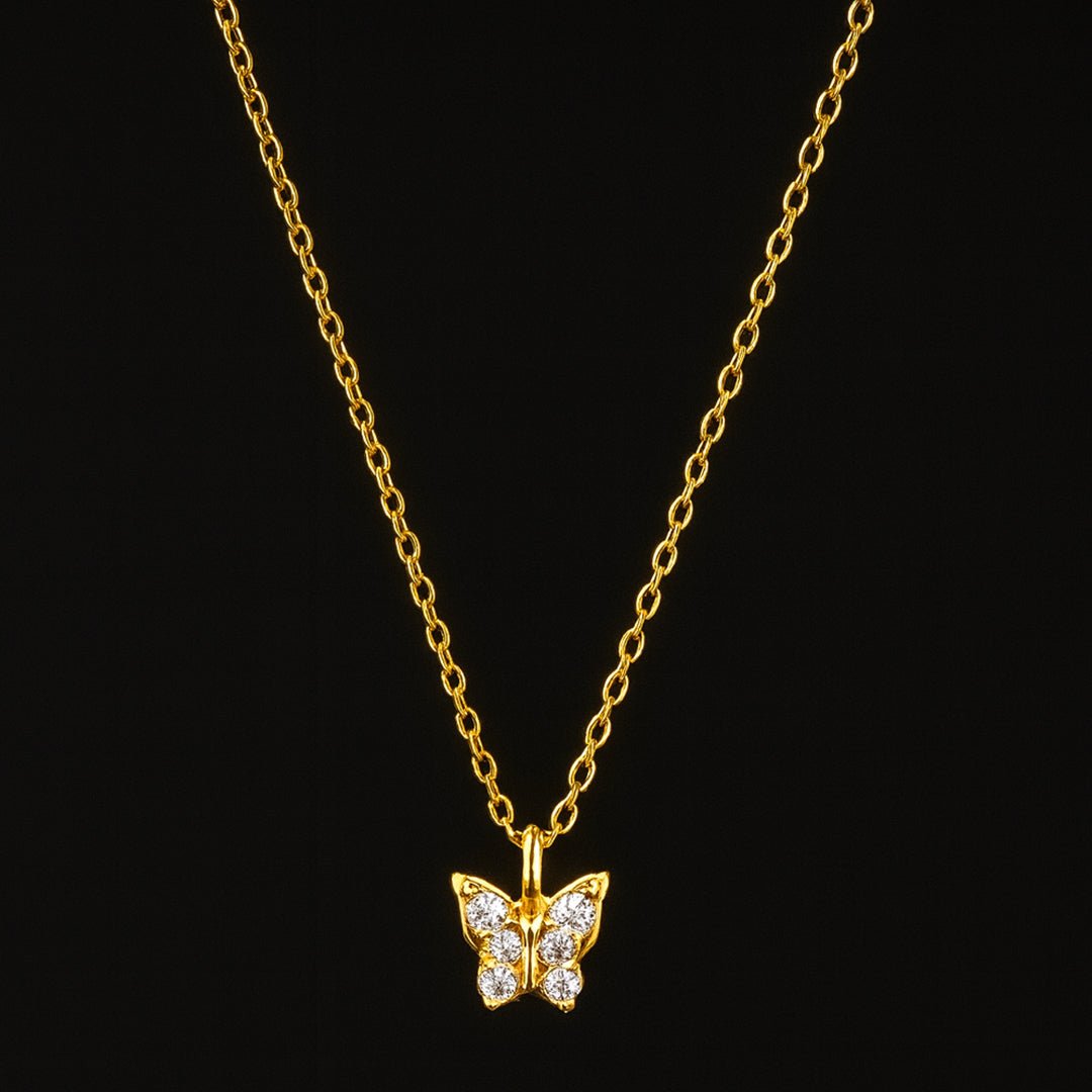 VV000000028 - S - 18KG - Papillon Noire Necklace - Velora Vie