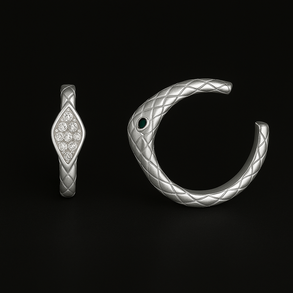VV000000042 - S - R - Venom Charm Ear Cuff - Velora Vie